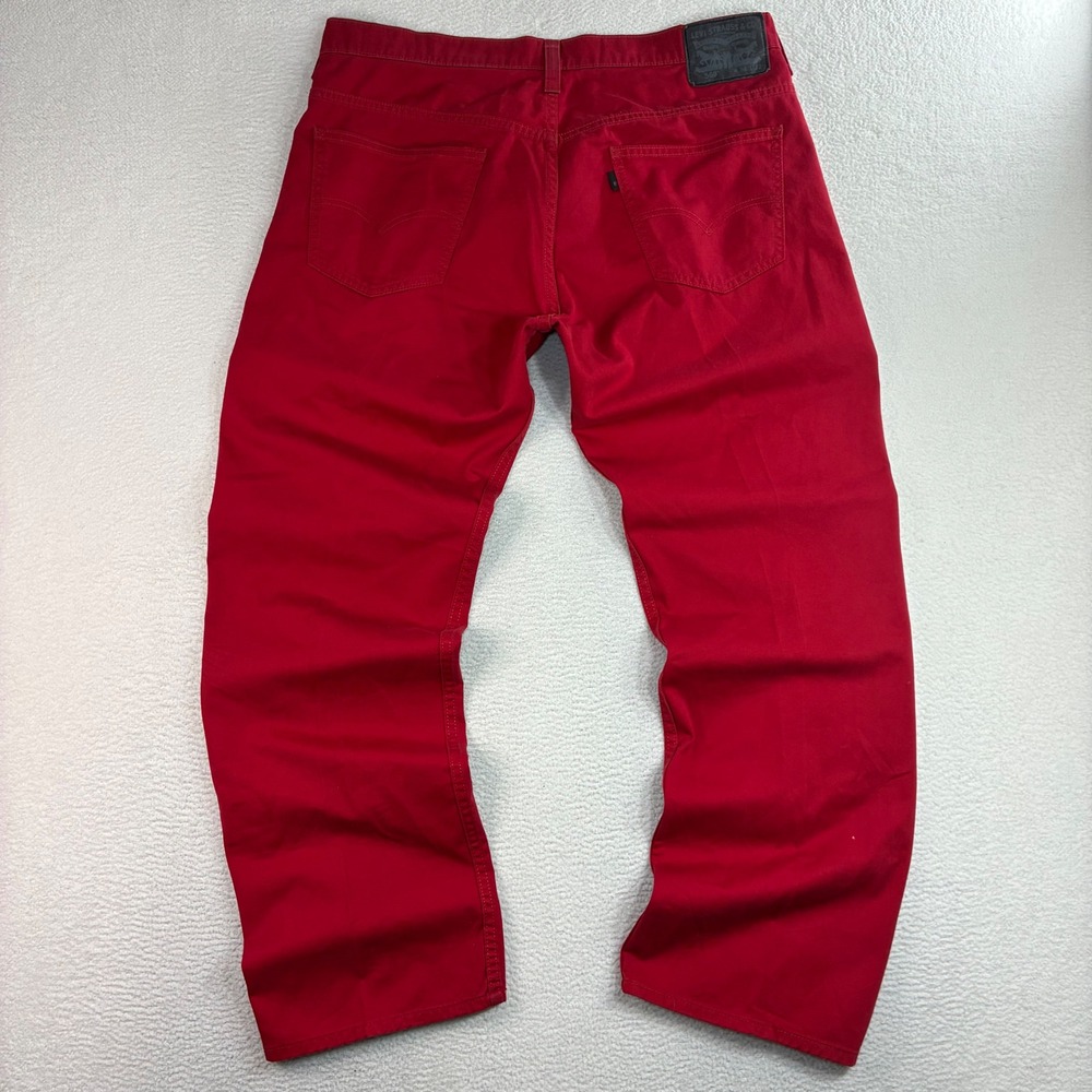 Levis 569 Loose Straight Jeans Men 34x32 Red Rockstar Baggy Stretch Skater Pants - Picture 2 of 10